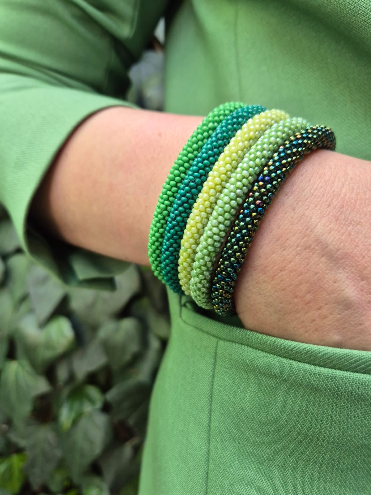 Pulsera Sankalpa con propósito - Colección verde