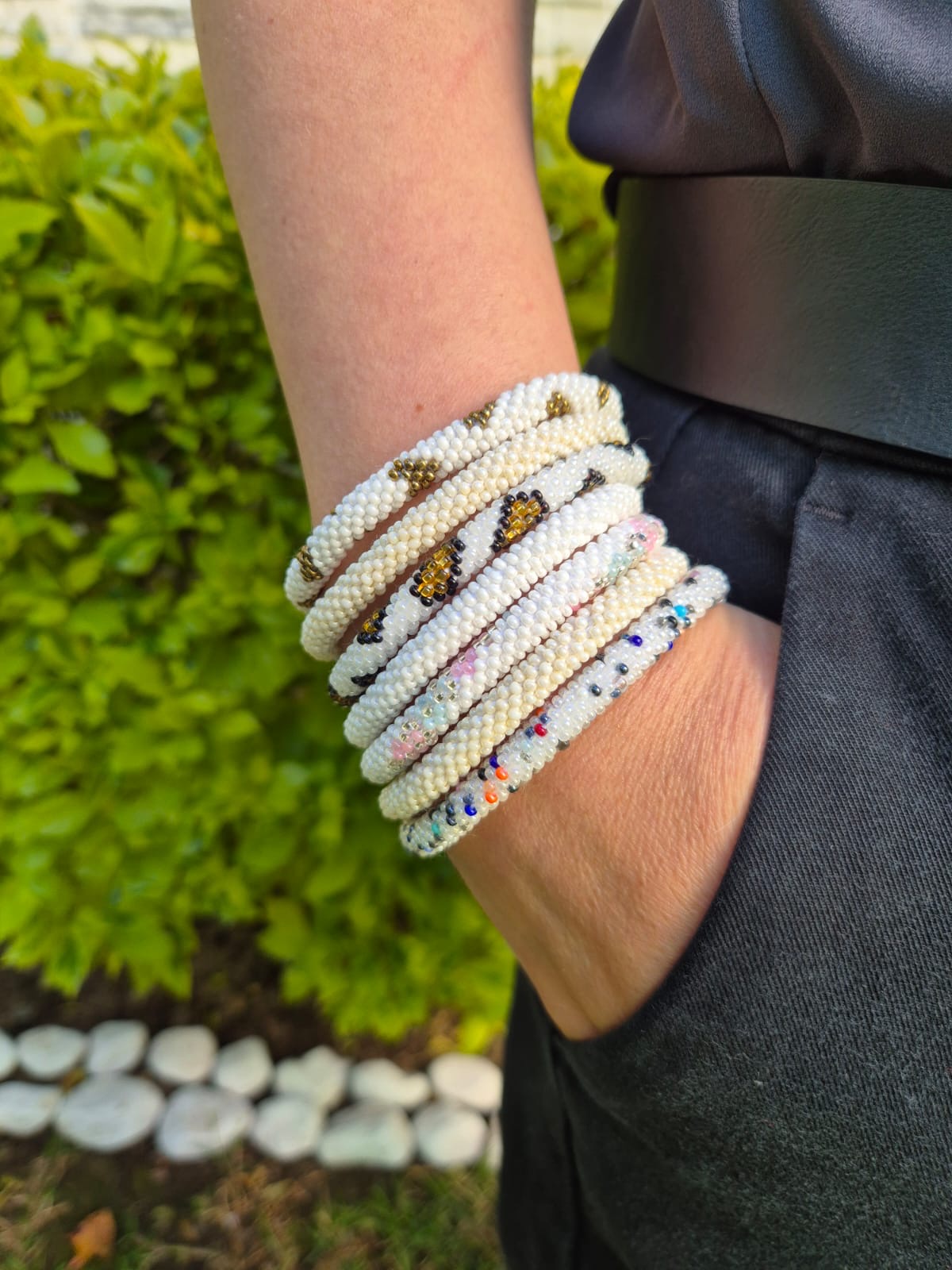 Pulsera Sankalpa con propósito - Colección blanco