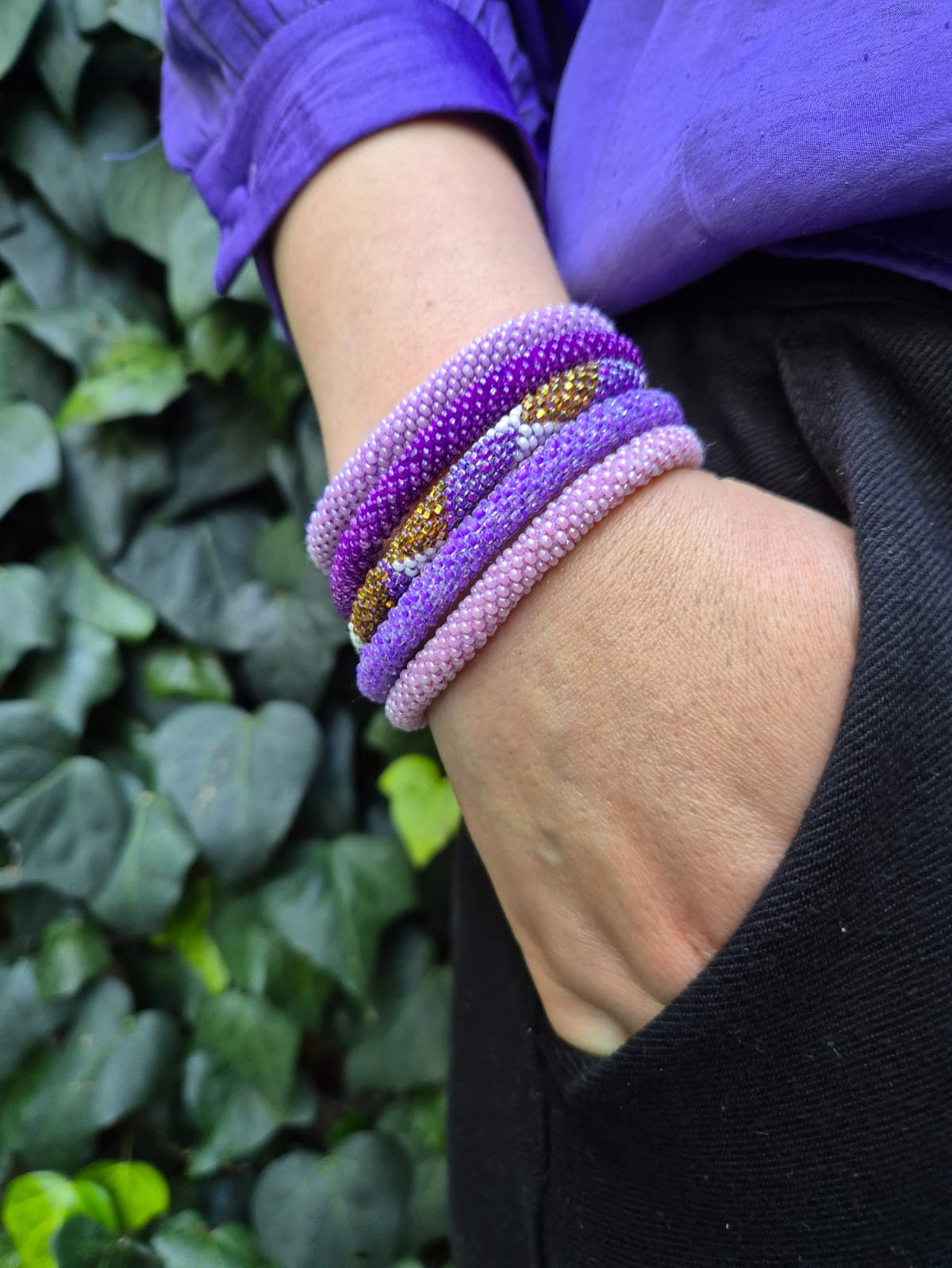 Pulsera Sankalpa con propósito - Colección morado