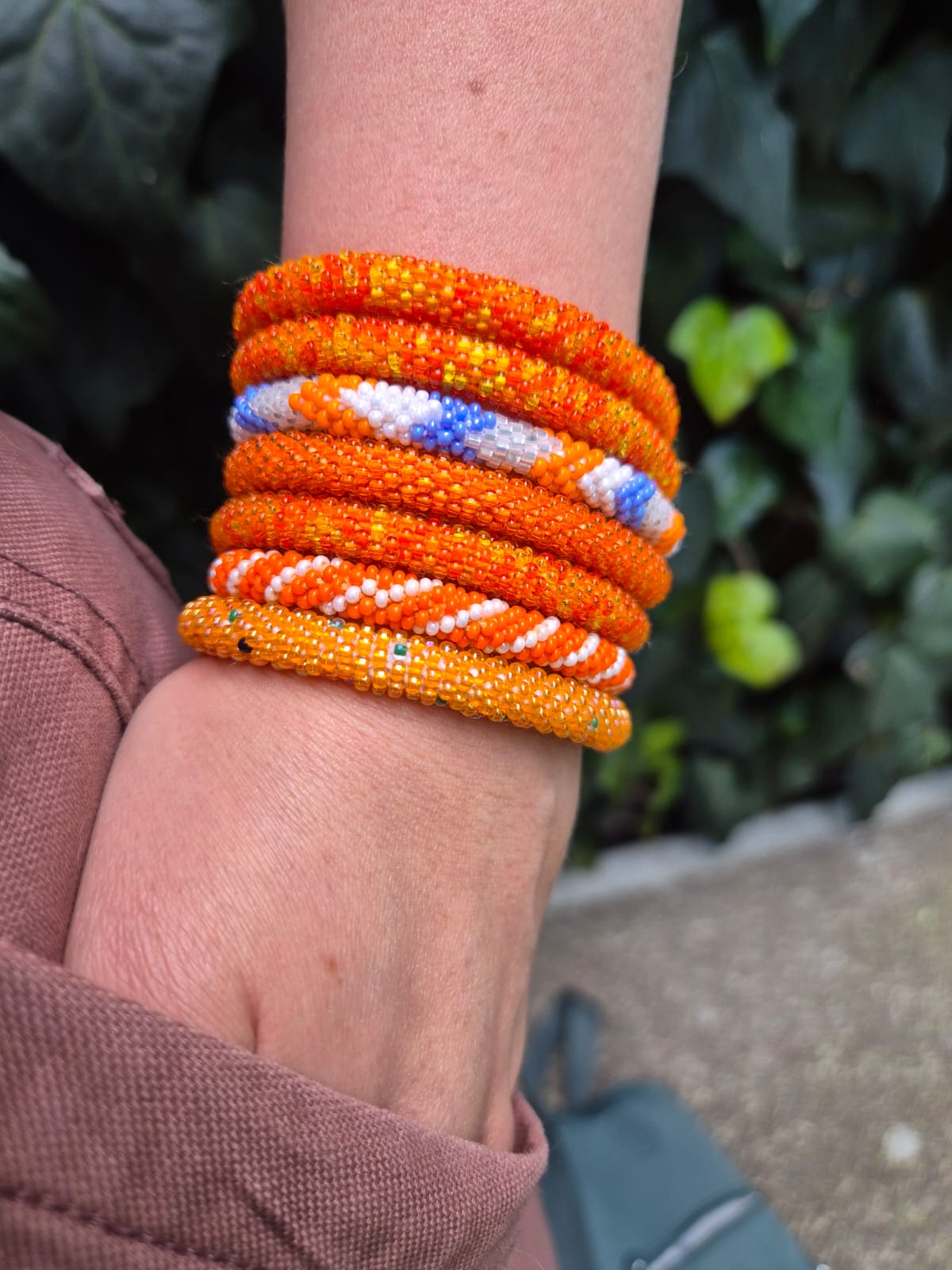 Pulsera Sankalpa con propósito - Colección naranja