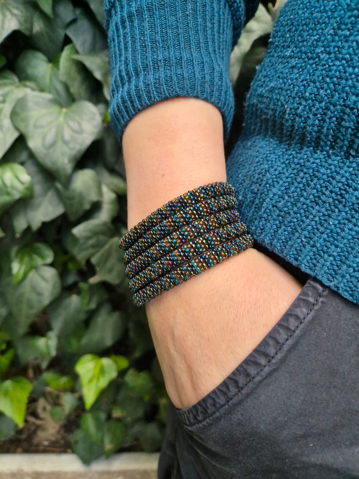 Pulsera Sankalpa con propósito - Colección negro